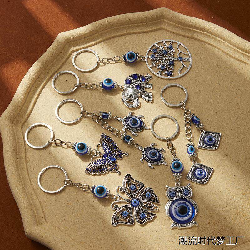 土耳其镶钻蓝眼睛钥匙扣