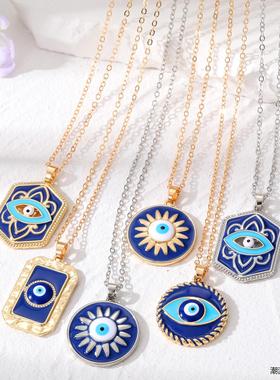 复古流行恶魔之眼项链