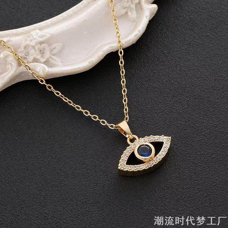 土耳其蓝眼睛锁骨链EvilEye