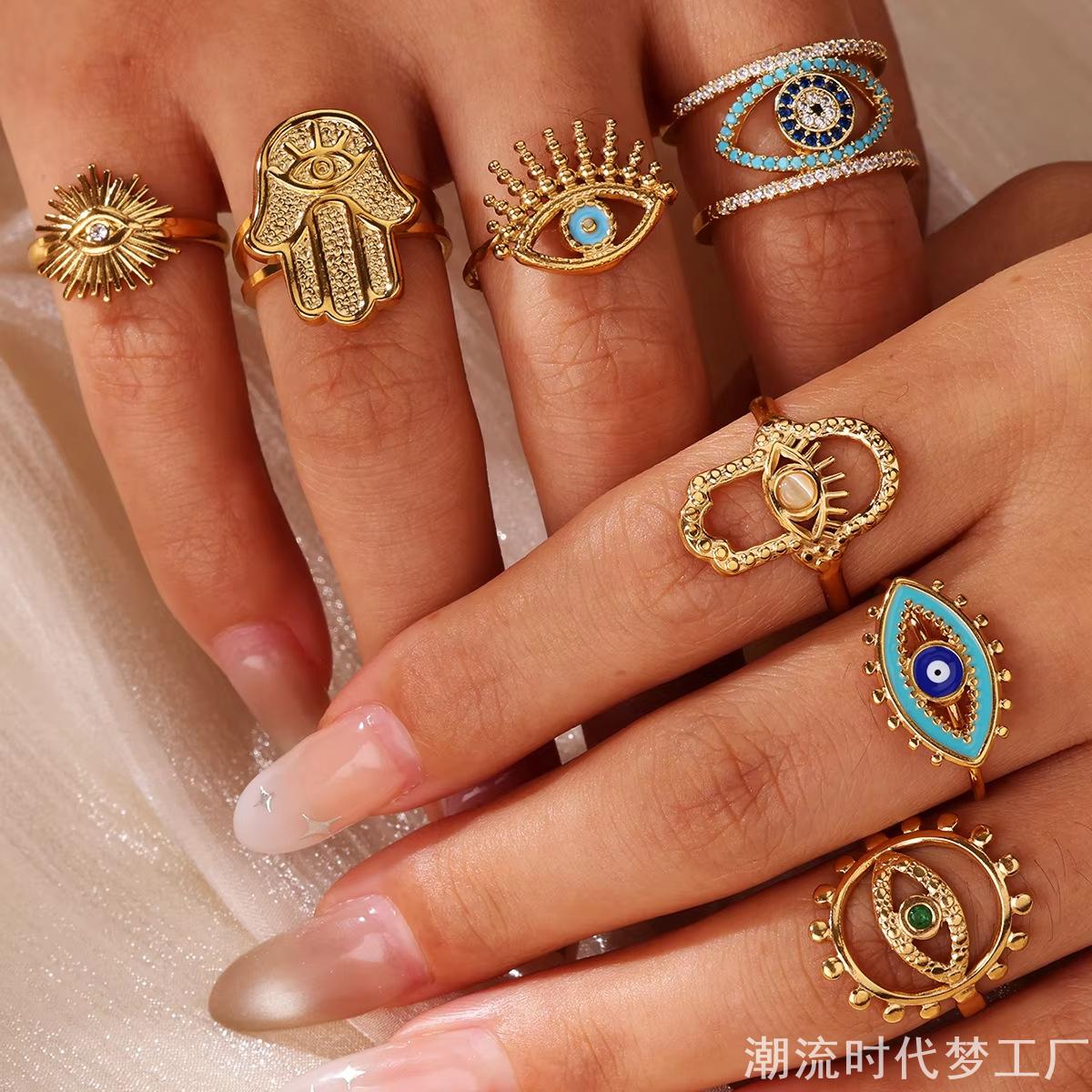 土耳其风格恶魔之眼戒指EvilEye