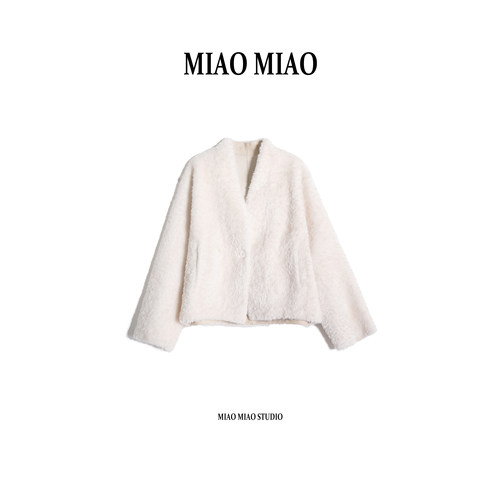 【清瑶】徐淼淼西班牙进口皮毛一体高定冬季穿搭皮草外套CP1748