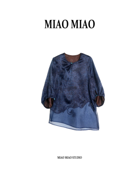 【俞安】徐淼淼春夏“温澜娴雅”新中式非遗花萝香云纱上衣XN2190