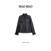 徐淼淼早春重缎皮子料非遗香云纱花苞领新中式 暮淮 上衣A1878