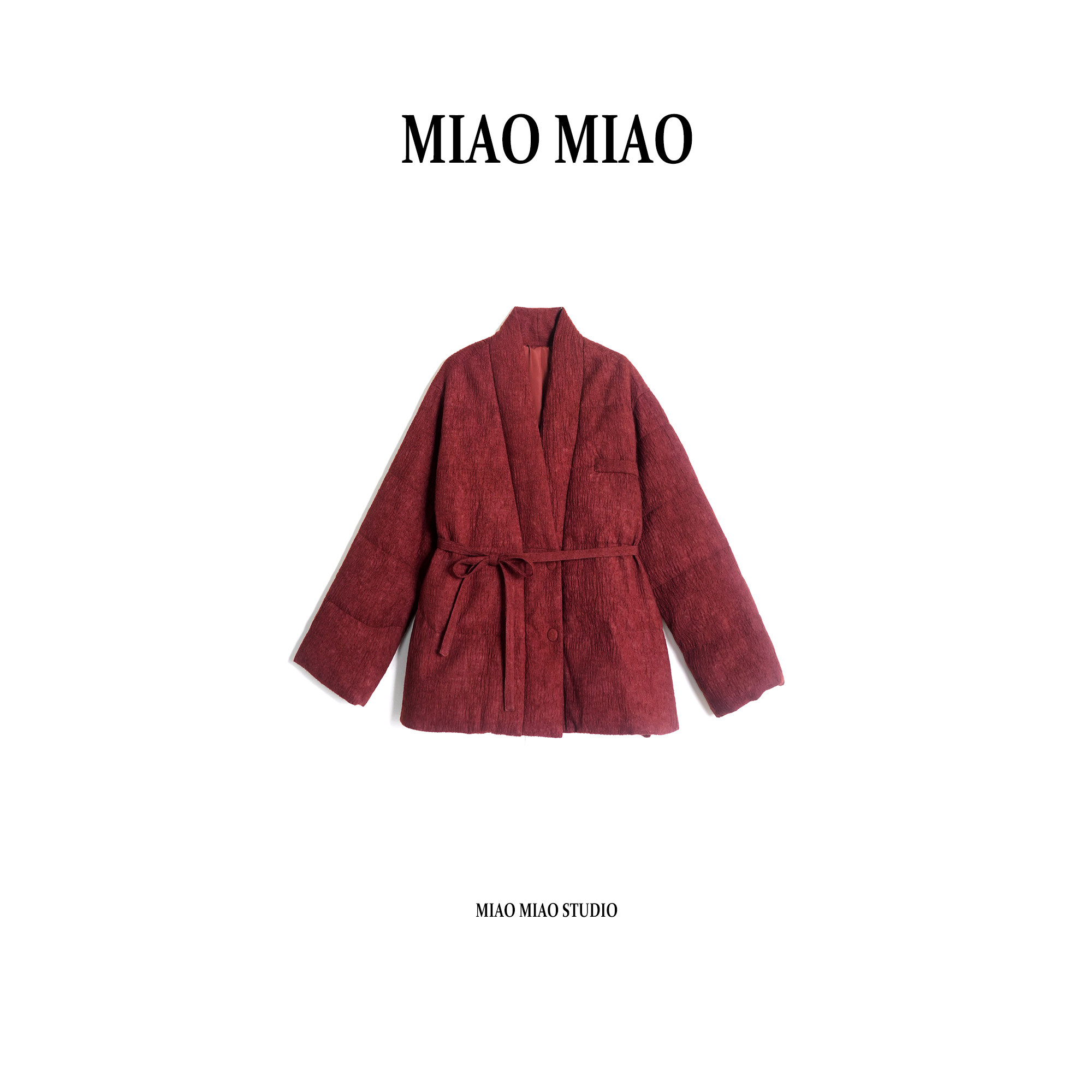 【韶歌】徐淼淼冬季穿搭精纺羊毛混纺90白鹅绒保暖鹅绒服XT1752