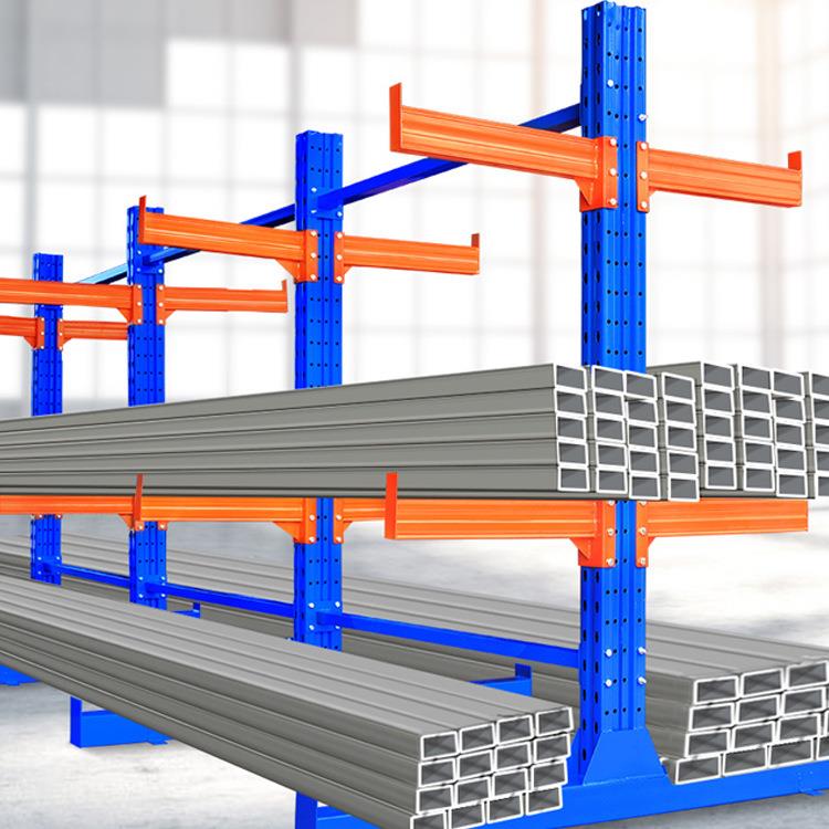 重型铝材管材置物架单双面悬臂式货架重型仓库托臂式拆装货架