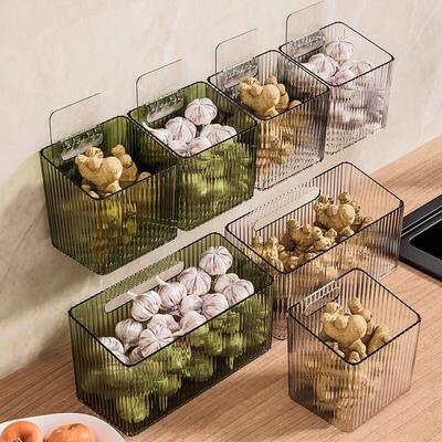 Kitchen storage baskets and shelves, bathroom hanging basket