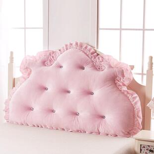 爆款韩式床头靠垫公主风软靠背拆洗双人三角榻榻米靠枕婚庆靠背