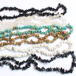 爆款天然水晶玛瑙碎石散珠5*8MM随形碎石消磁水晶碎石半成品