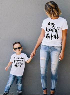 Family Mother&Child Summer T-shirt cute ParentChild tee