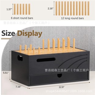 竹制集线盒充电站整理收纳盒桌面扩展坞架木制手机充电盒竹充电盒