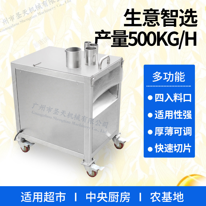 广州圣天 电动果蔬切片机淮山铁棒方圆切片机正片机 泥猴桃削皮机
