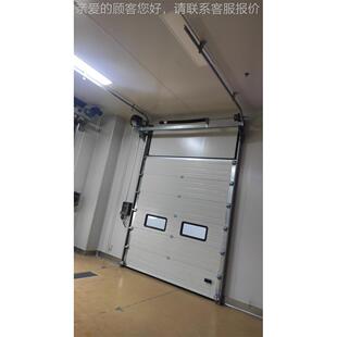 工厂工业彩钢板带窗隔音防坠保温帘电动冷链垂直61835门卷门