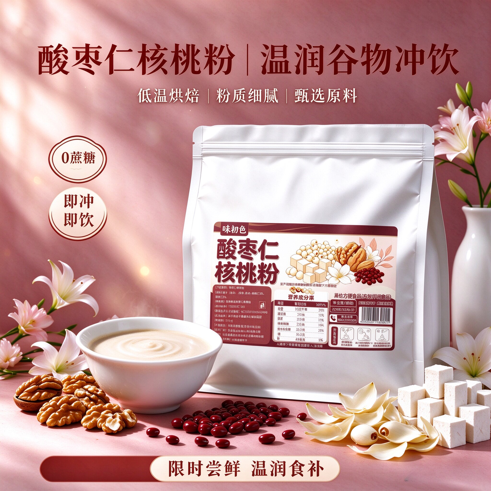 味初色酸枣仁核桃粉免煮易冲饮