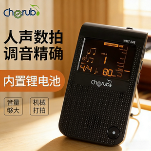 248钢琴吉他架子鼓乐器通用充电人声打拍器 小天使电子节拍器WMT