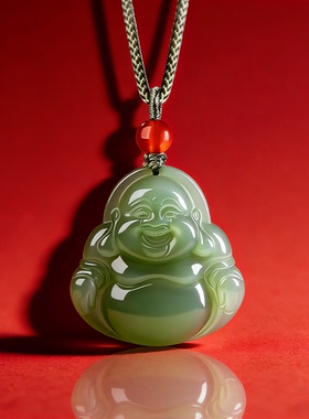 天然和田玉弥勒佛吊坠