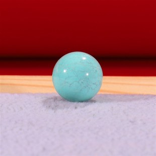 111号 单颗保真无处理 湖北松原矿绿松石散珠 高瓷蓝12.5mm单珠