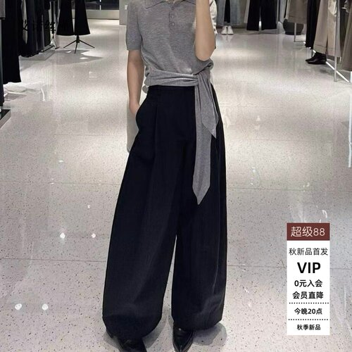 春新款直筒阔腿裤休闲裤女