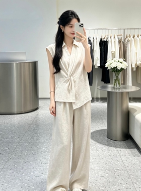ariose·e艾诺丝瑾官方旗舰店正品2026夏款衬衫裤子套装BR502253