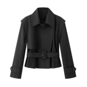 ariosee艾诺丝槿官方旗舰店2026年春新款 收腰风衣外套上衣L411399