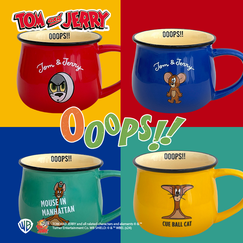 猫和老鼠正版周边水杯TOM and JERRY变形记系列OOOPS马克杯