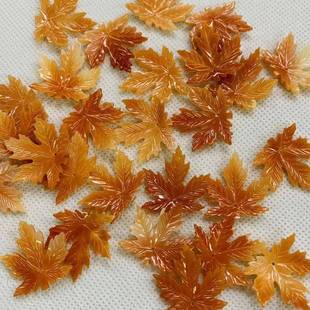 爆款深海贝壳雕刻枫叶宝宝螺树叶花银饰配件发簪耳饰吊坠