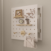 洞洞板电表箱遮挡弱电箱电源开关路由器多媒体置物架