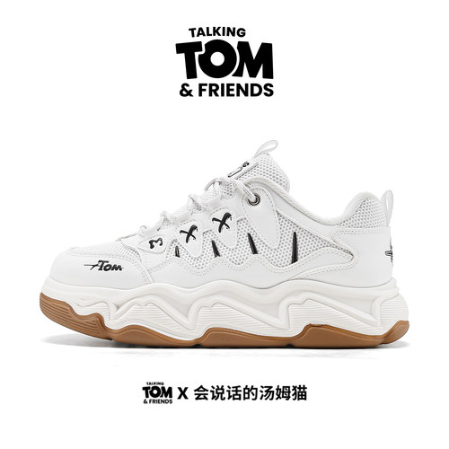 汤姆猫厚底增高板鞋情侣款老爹鞋