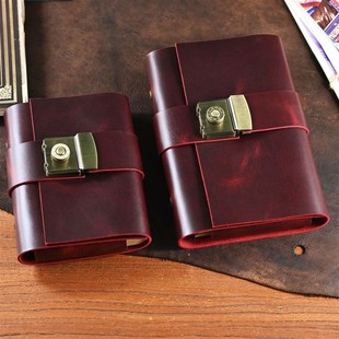 A567活页真皮密码 锁扣礼品手帐本 记事日记本复古手工牛皮密码
