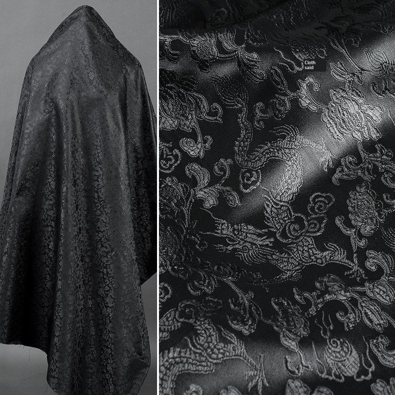 黑龙纹锦提花面料中式服装覆古旗袍唐装手工真丝面料,纺织面料/辅料/配套,汉服面料,淘宝优惠券,粉丝福利购,淘宝优惠卷