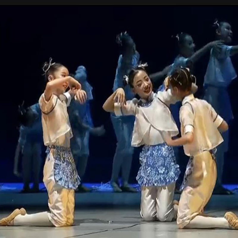 儿童非遗舞蹈揉面舞蹈服装揉啊柔舞蹈表演服道具学生中国舞演出服