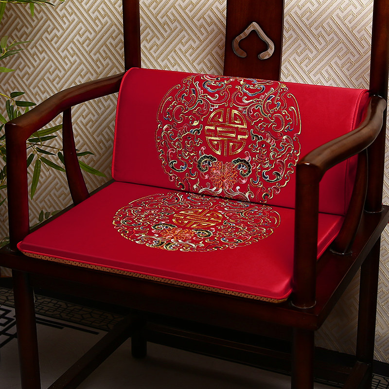 中式红木沙发坐垫椅子垫古典实木茶桌椅子坐垫茶椅圈椅太师椅座垫