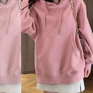 如意 基础c款f连帽卫衣女春秋   宽松显瘦质感棉外套上衣2024