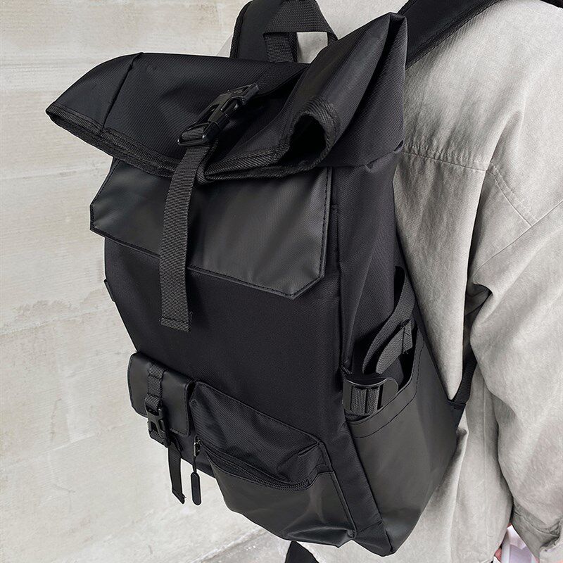 防水短途旅行登山户外双肩包男大容量机车摩托骑行包工装机能背包