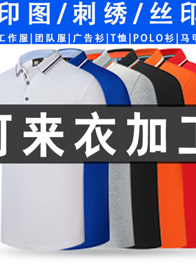 T恤定制短袖工作衣服印字tlogo纯棉团队文化广告衫来图代加工刺绣