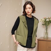 马甲女款 宽松休闲Z冲锋衣外 秋冬连帽无袖 2024新款 春秋外穿流行款