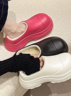 棉拖鞋女冬季外穿防水加绒