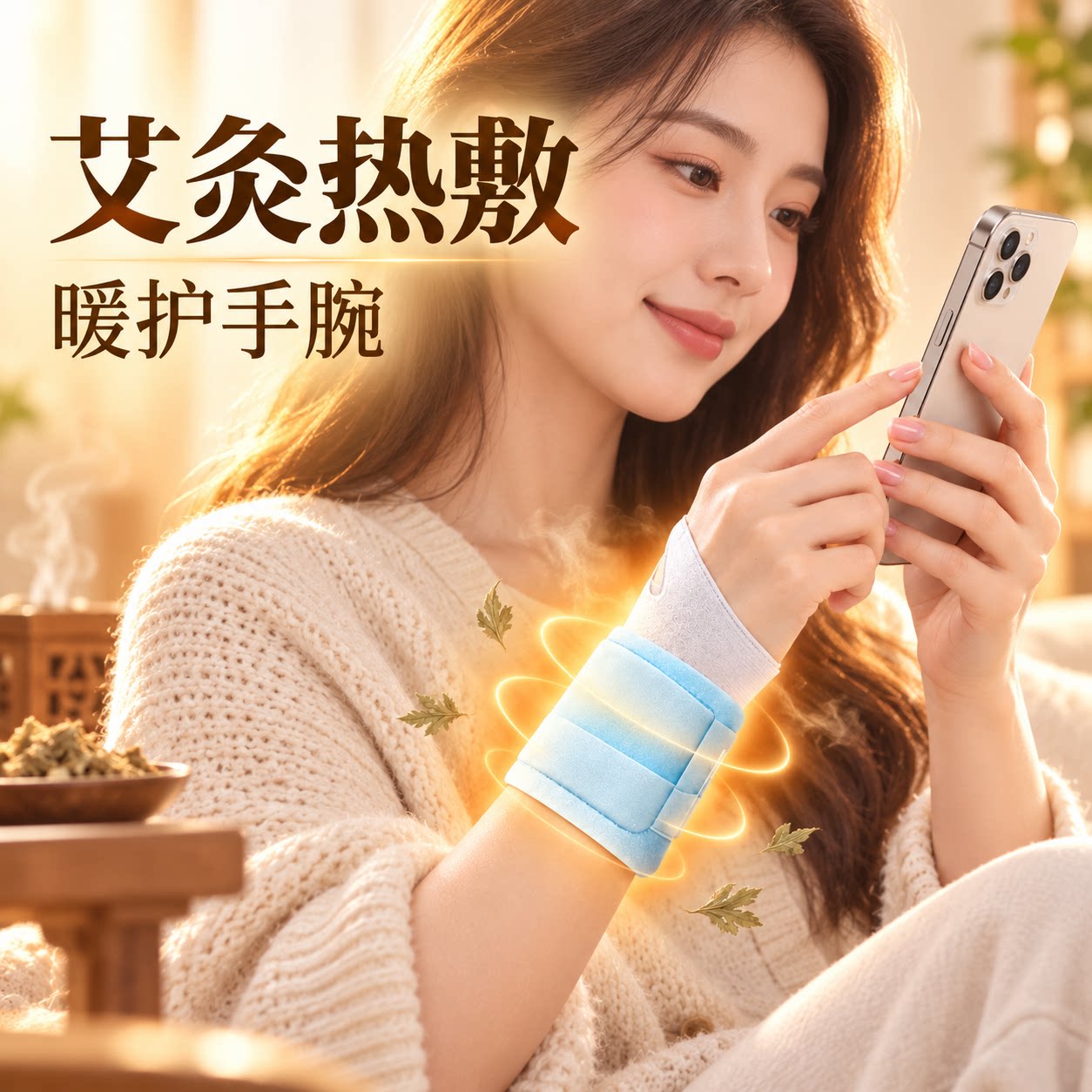 艾灸蒸汽热敷护腕手腕套保暖神器