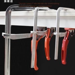 压紧固定木工夹子模具夹钳快速压板夹紧器 珂环重型f夹锻打棘轮式