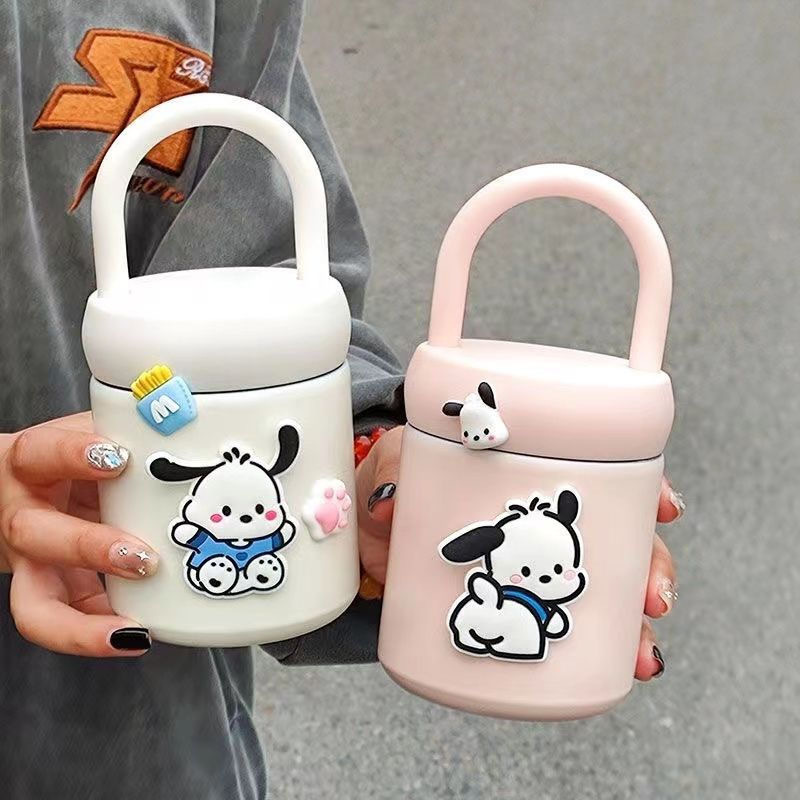 日本品质高颜值便携随手咖啡杯子简约小香风316不锈钢保温杯提手