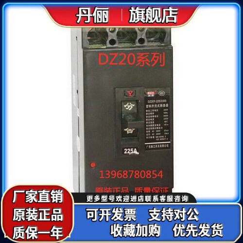 广东珠江开关塑壳断路器DZ20Y/J-100/3300 16A-100A空开
