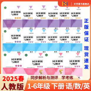 【25春新版】正版包邮人教金学典同步解析与测评学考练小学一二三四五六年级下册语文数学英语人教版同步课本练习册人民教育出版社