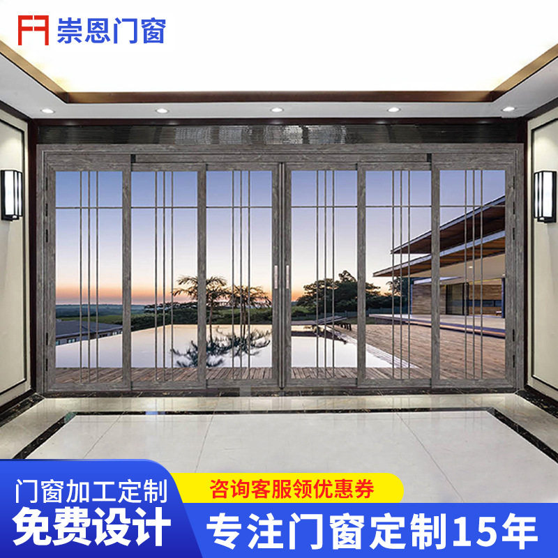卫生间pd推拉门平开一体3c钢化玻璃门pt门折叠推拉门厨房客厅隔断