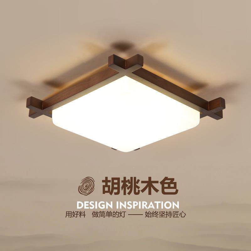 中式灯具新中式吸顶灯卧室灯简约现代家用大气实木日式榻榻米灯具