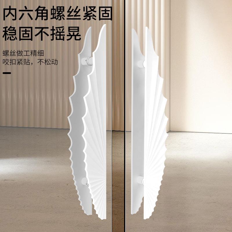 欧式玻璃门拉手个性艺术拉手黑白色酒店餐厅旅馆别墅实木门拉手