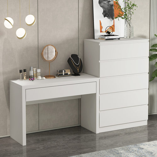 意式经济型梳妆台卧室现代简约网红桌子斗柜家用书桌高级感化妆桌