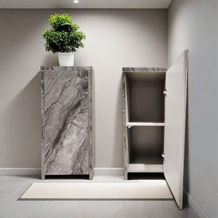 高档轻奢岩板花架可储物客厅玄关落地式柜子摆件摆台展示台立柱
