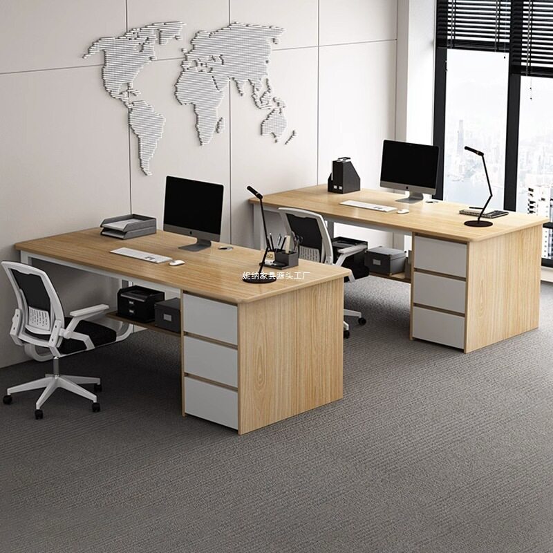 2026电脑桌子台式带抽屉现代简约办公桌椅组合家用书桌学生学习桌