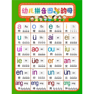 一年级汉语拼音字母表挂牌小学生幼小衔接儿童早教26个声母韵母表