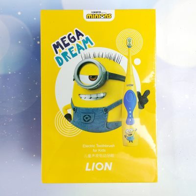 新品LION狮王小黄人IP款宝宝电动牙刷三重植毛磁悬浮软毛替换刷头