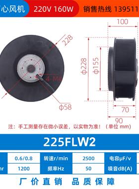 新款133/175/180/190/220/225/250/280FLW2-33涡流式离心风机包邮